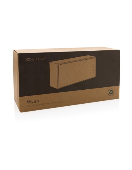 Speaker wireless 20W Wynn in bambù Speaker wireless 20W Wynn in bambù
